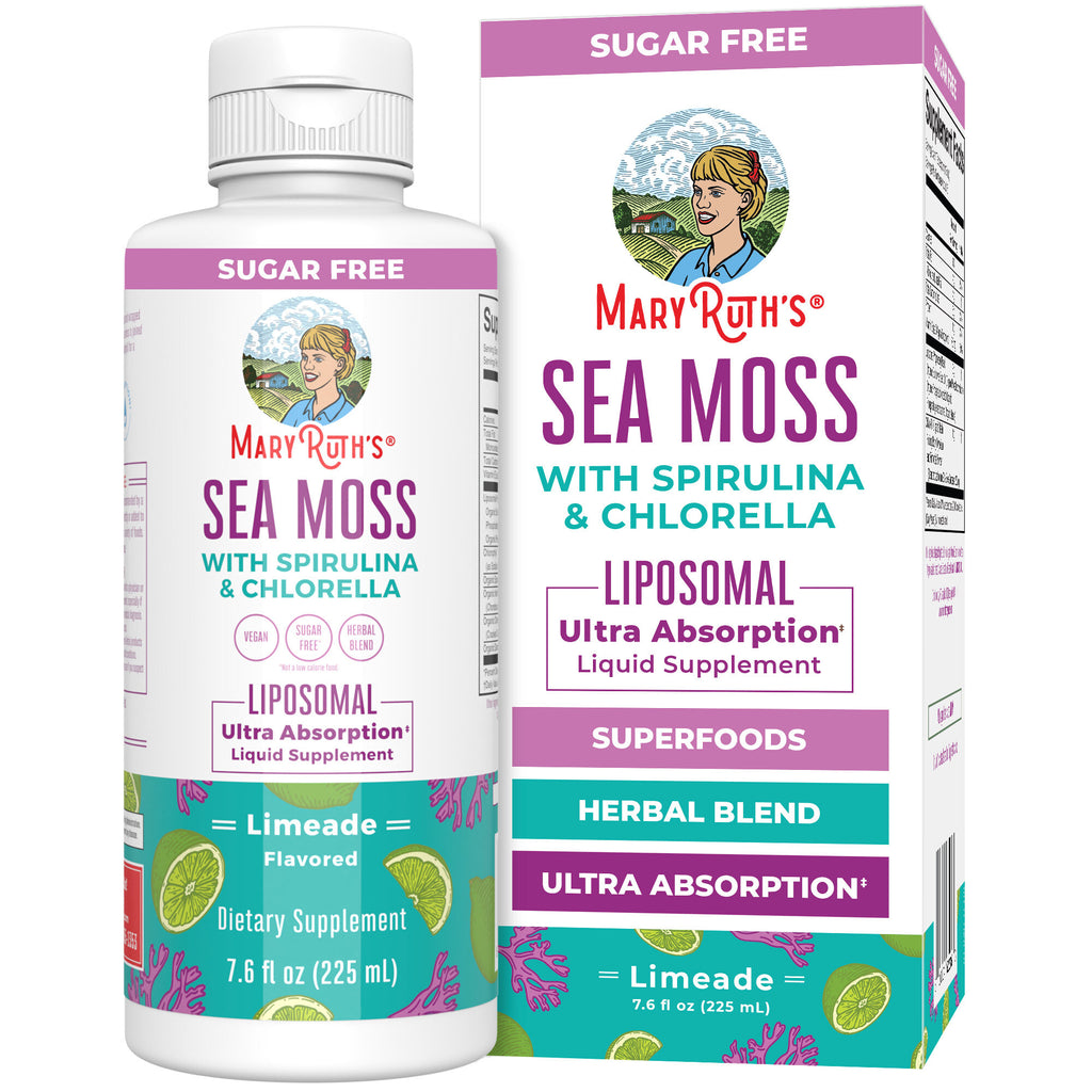 Sea Moss with Spirulina and Chlorella Liposomal (Limeade) 7 oz