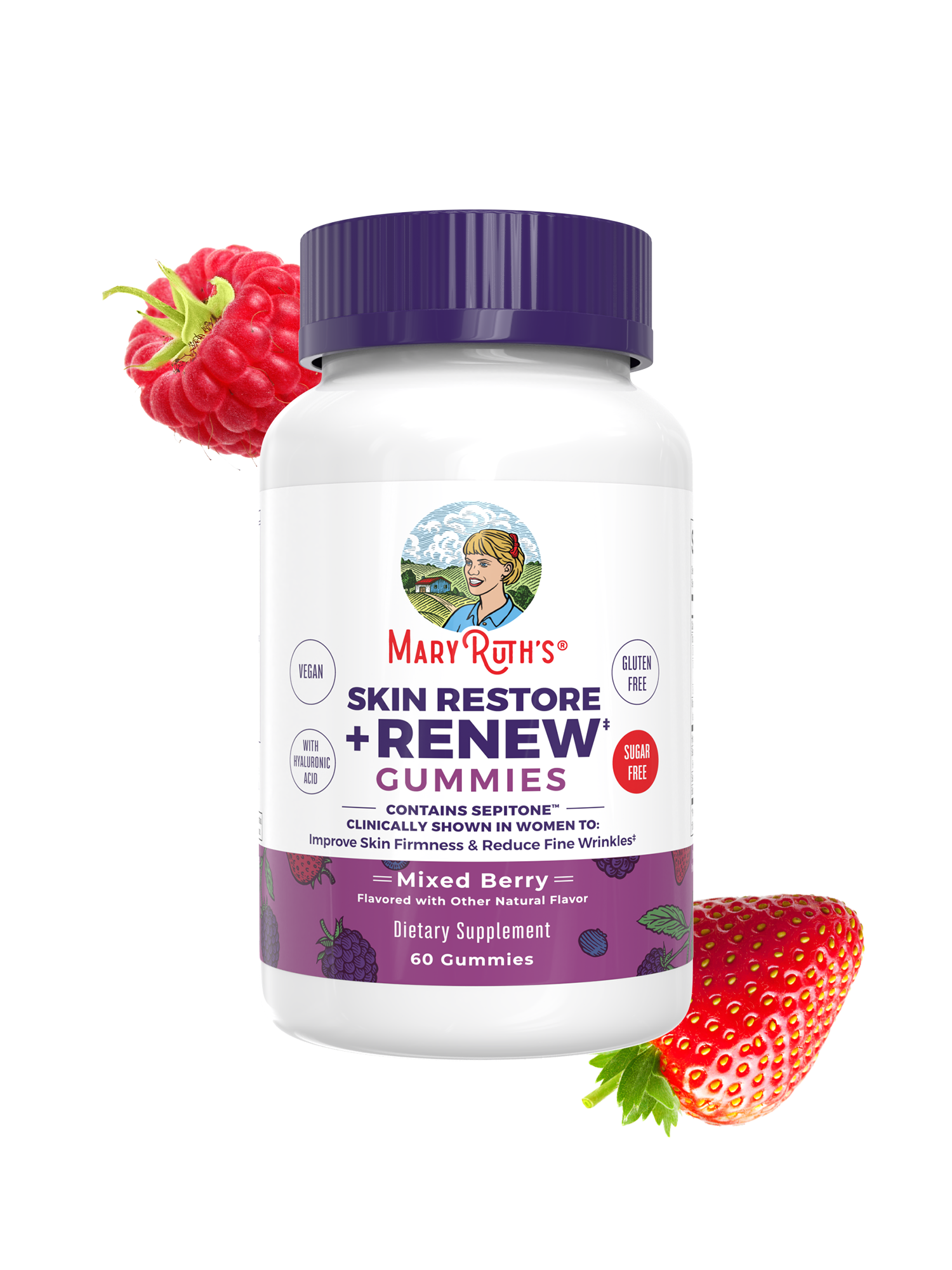 Skin Restore + Renew Gummies 60CT Mixed Berry