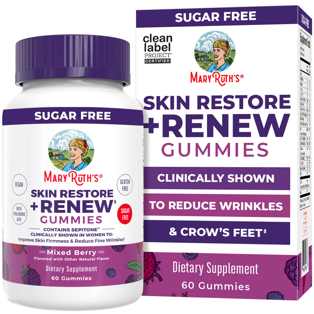 Skin Restore + Renew Gummies (Mixed Berry) 60 count