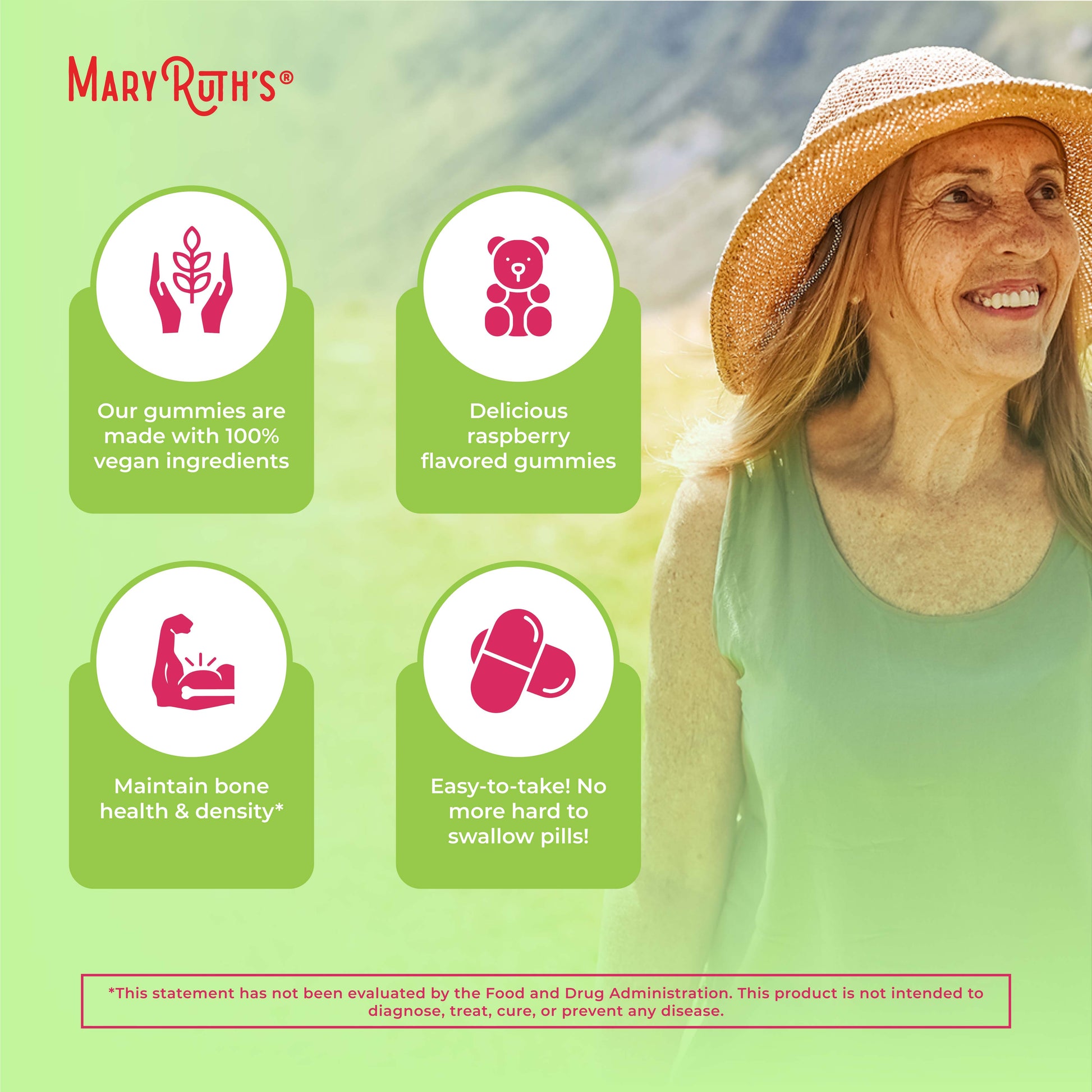 Sugar-Free D3 + B12 Gummies (Raspberry) 60 count Benefits