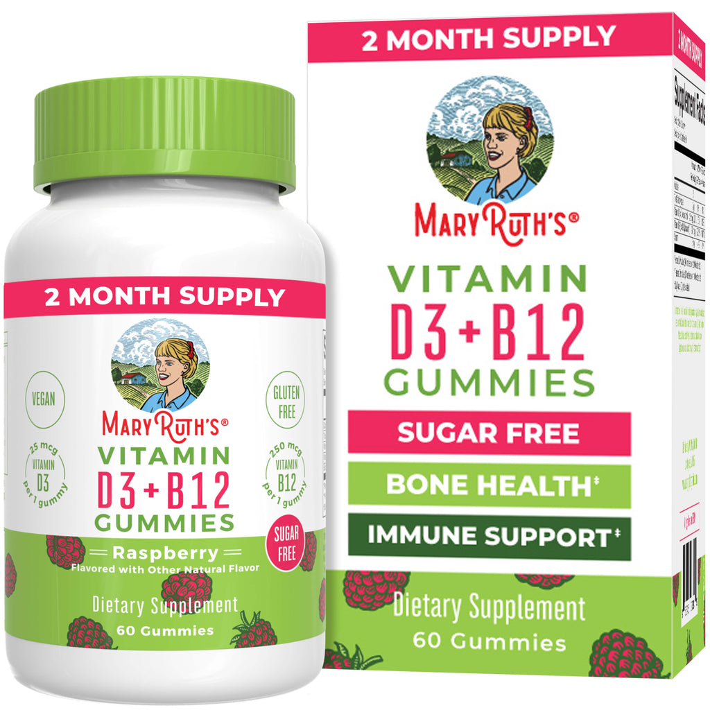 Sugar-Free D3 + B12 Gummies (Raspberry) 60 count