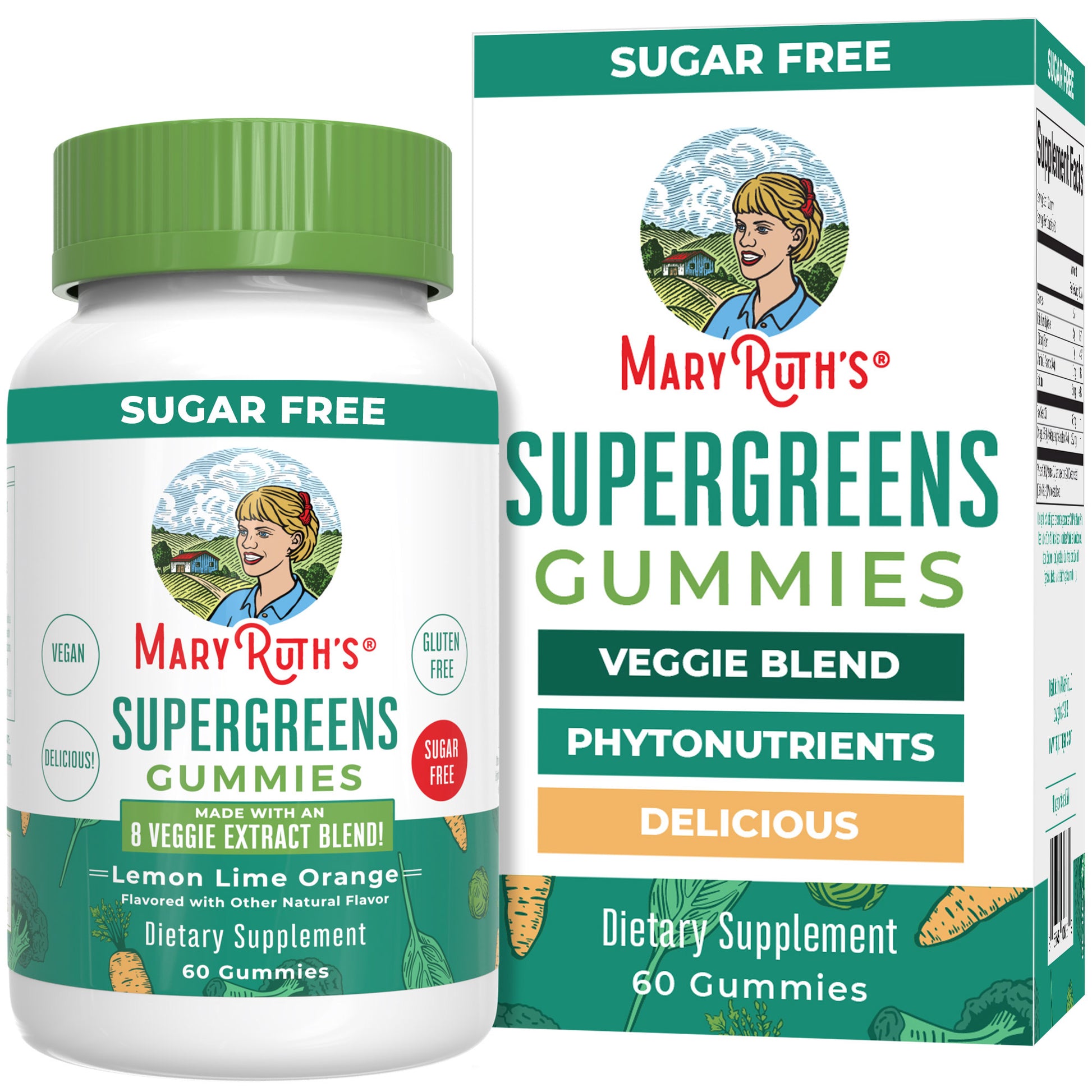 Super Greens Gummies (Lemon Lime Orange) 60 count