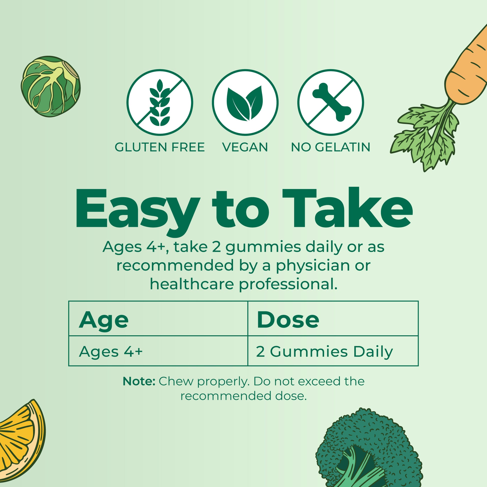 Super Greens Gummies Lemon Lime Orange 60ct Easy To Take