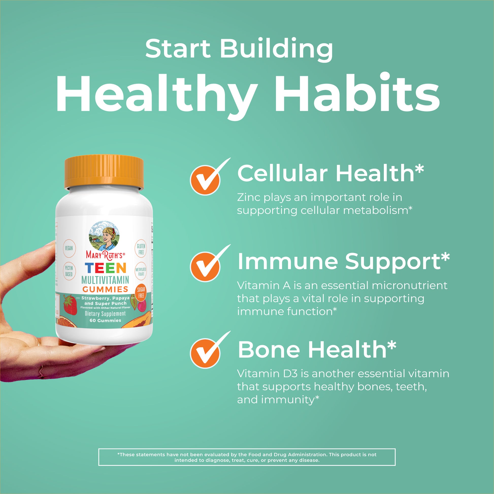 Teen Multivitamin Gummies 60 count Healthy Habits