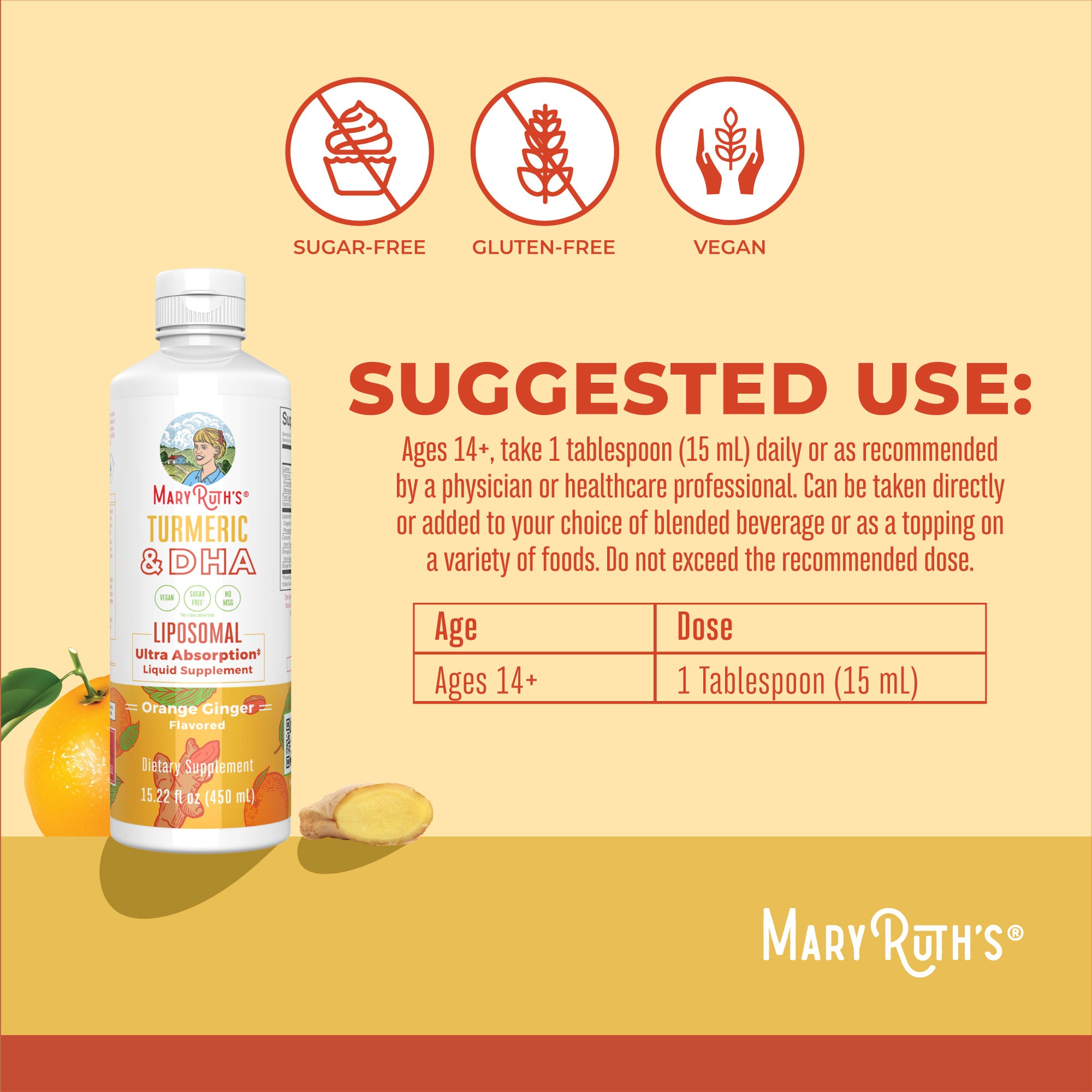 Turmeric & Omega-3 DHA Liposomal – MaryRuth Organics