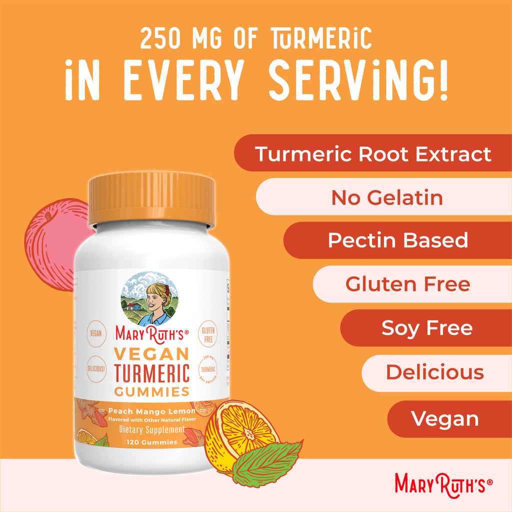 Turmeric Gummies (Peach Mango Lemon) 120 count Ingredients