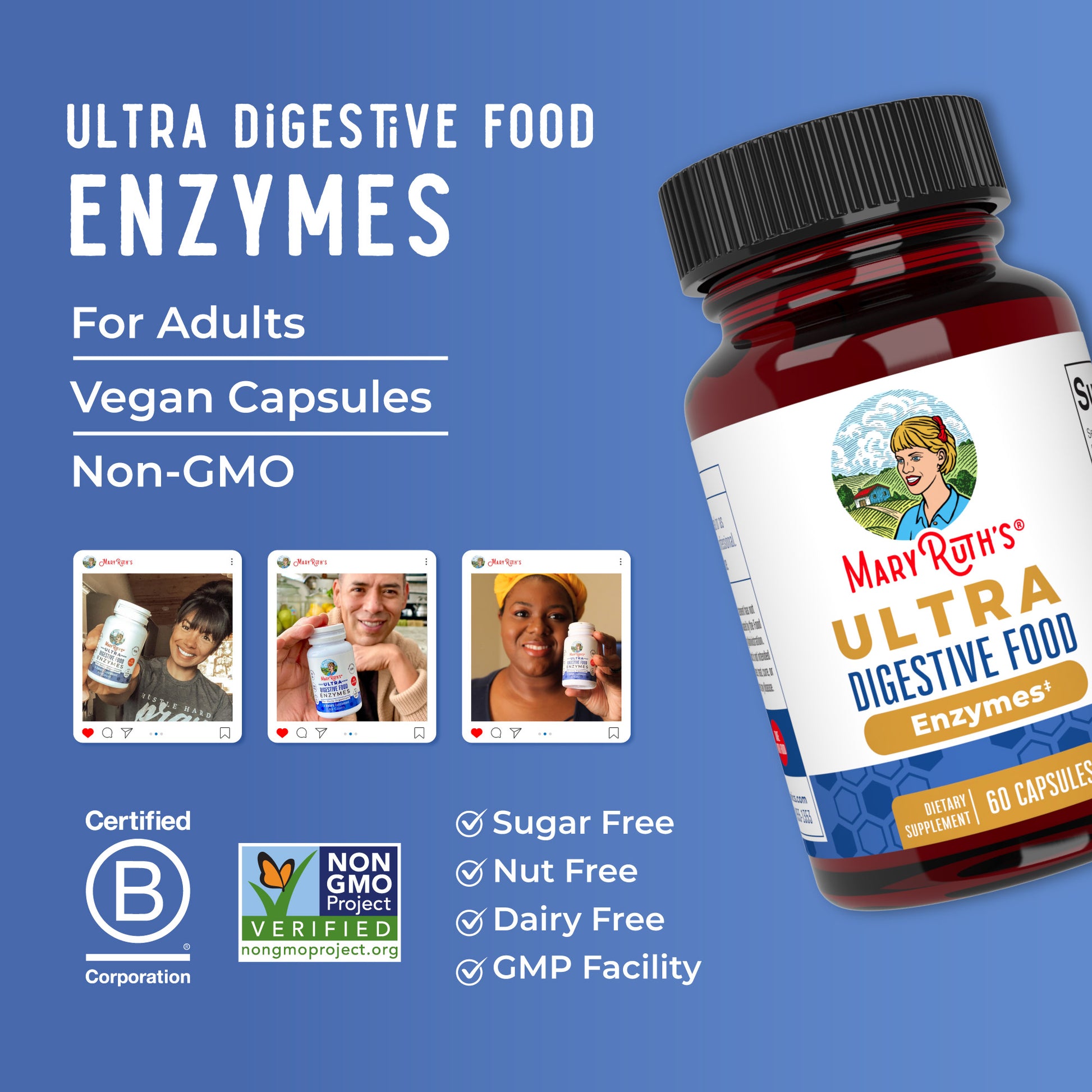 Ultra Digestive Food Enzymes 60 Capsules Lifestyle Bottle