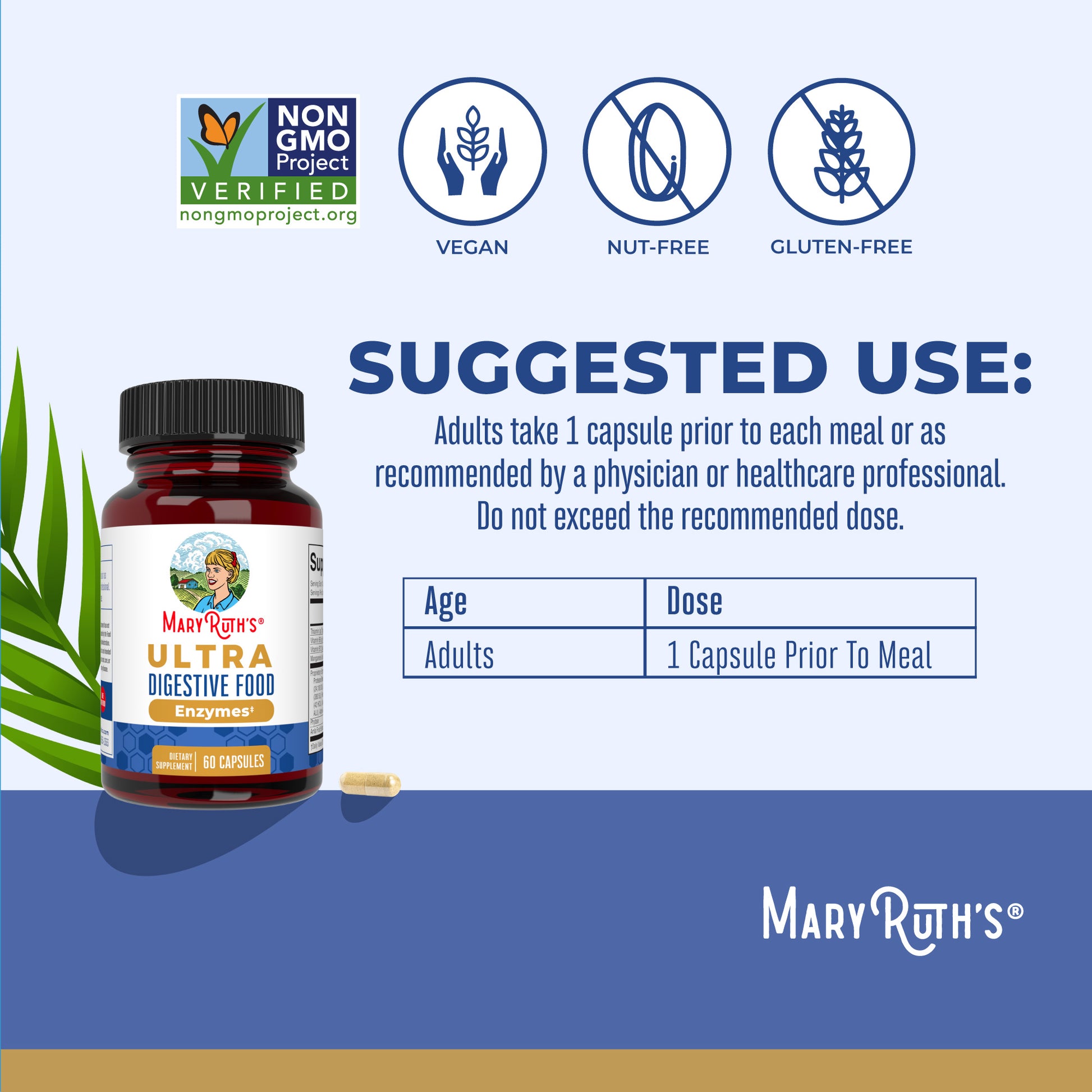 Ultra Digestive Food Enzymes 60 Capsules Suggested Use