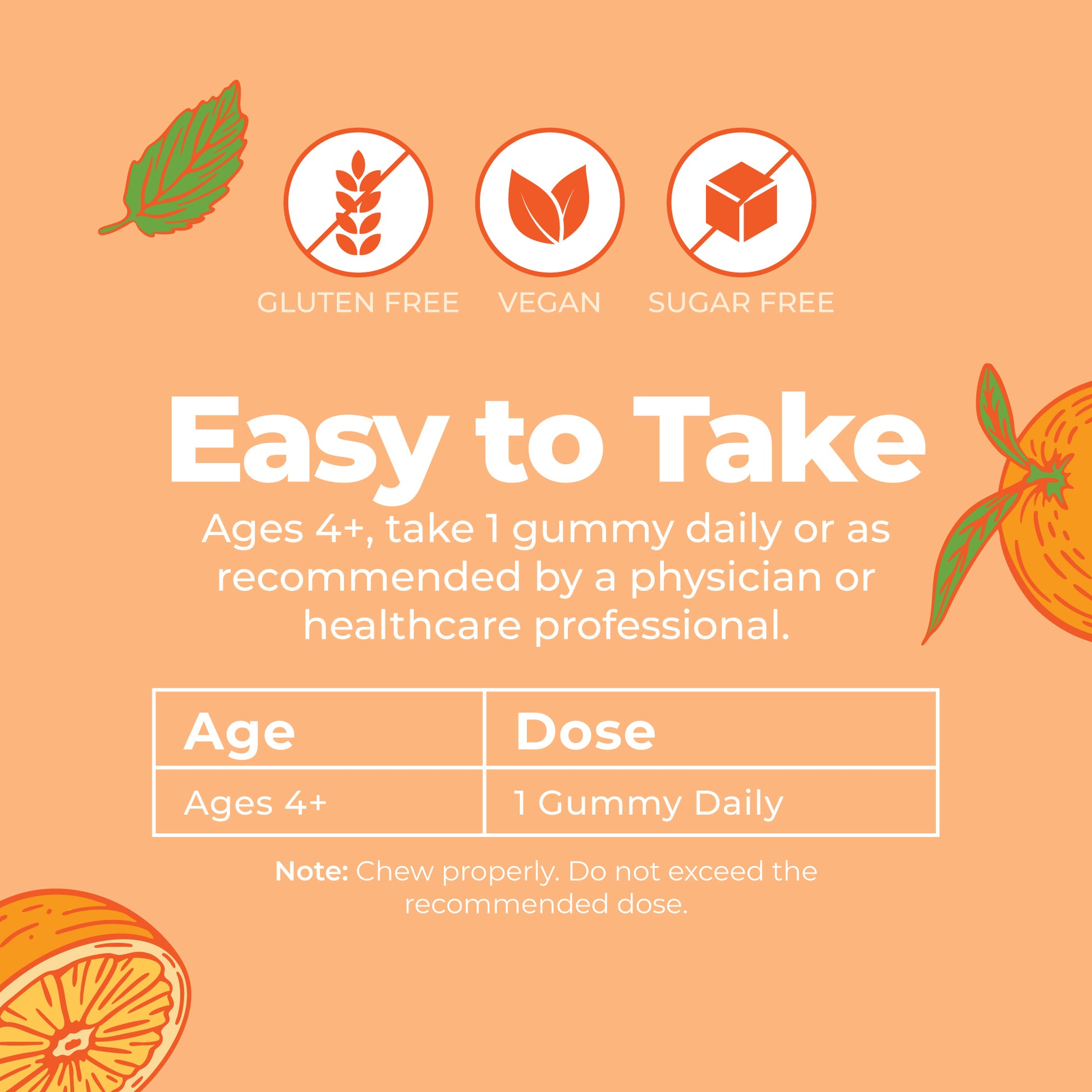 Vegan Kids Omega-3 Gummies Orange 60ct Easy To Take