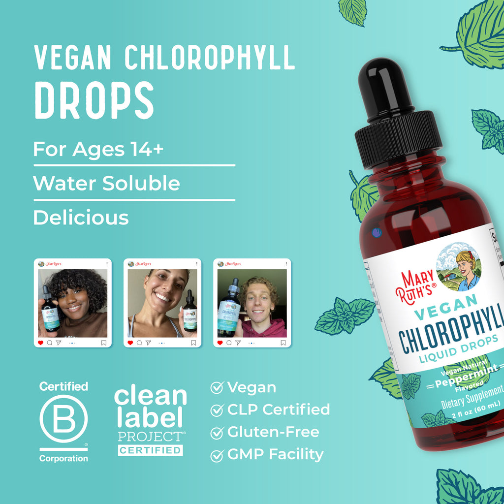Vegan Liquid Chlorophyll Drops 2 oz Lifestyle Bottle