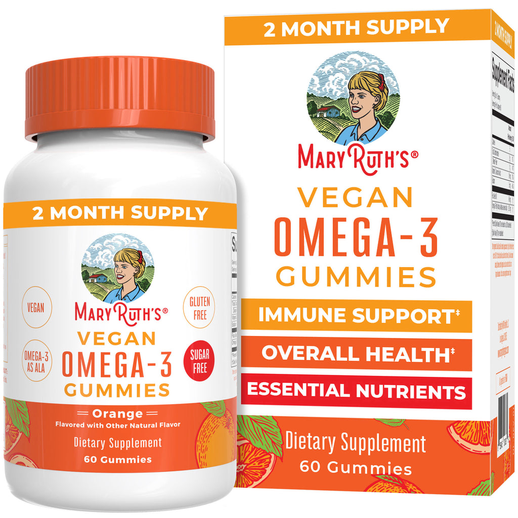 Vegan Omega-3 Gummies (Orange) 60 Count