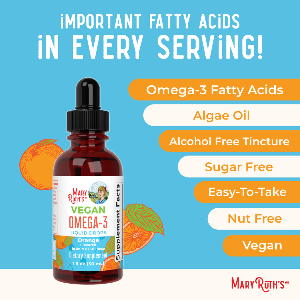 Vegan Omega-3 Liquid Drops (Orange) 1 oz Ingredients