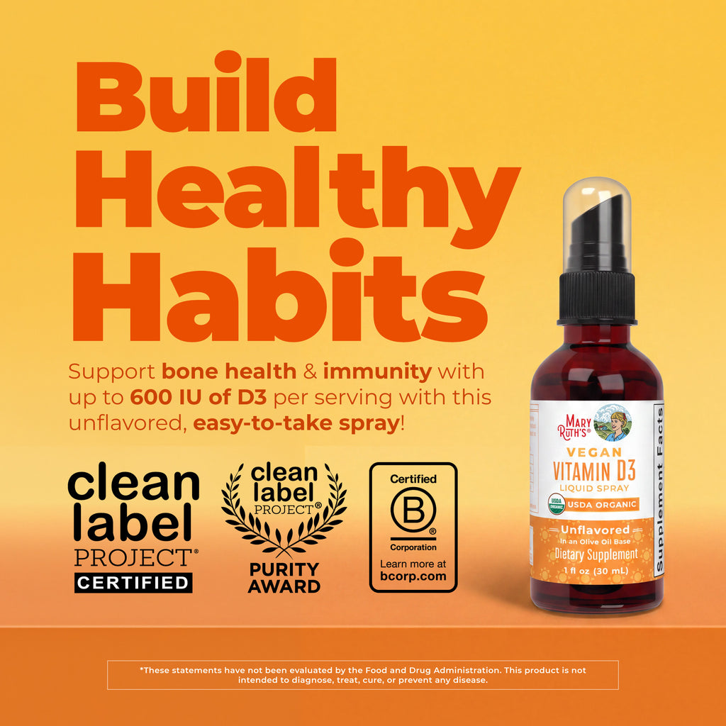 Vegan Vitamin D3 Liquid Spray 1oz Build Healthy Habits