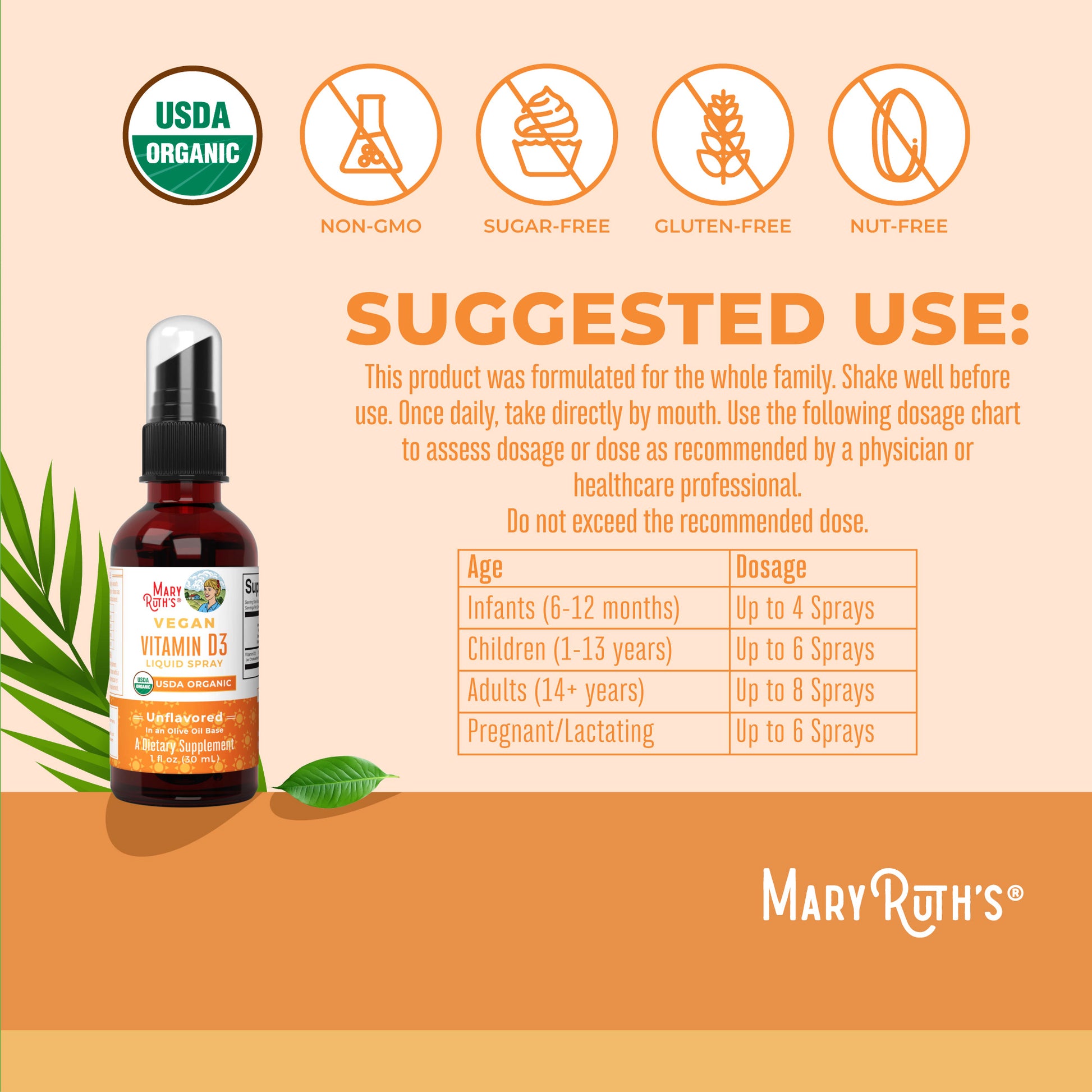 garden of life mykind organics vegan d3 spray Vegan Vitamin D3 Liquid Spray | USDA Organic