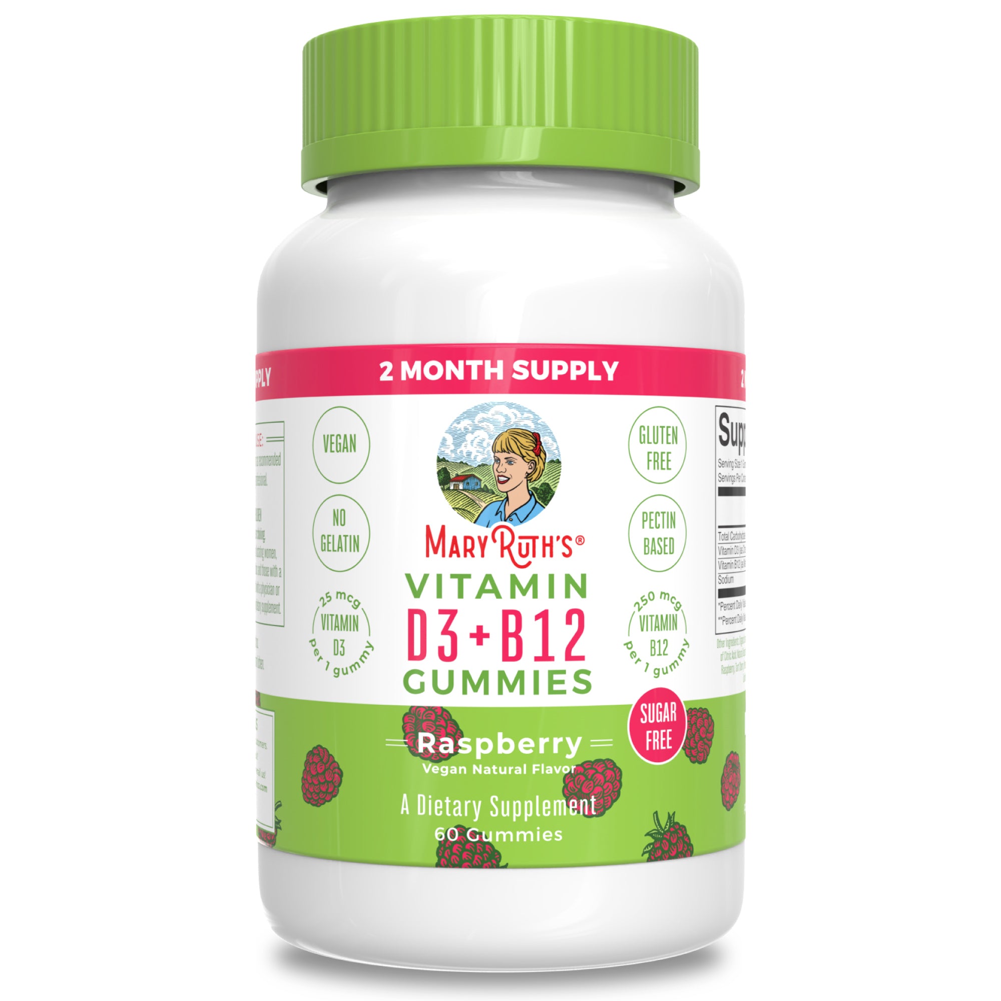 Sugar-Free D3 + B12 Gummies (Raspberry)