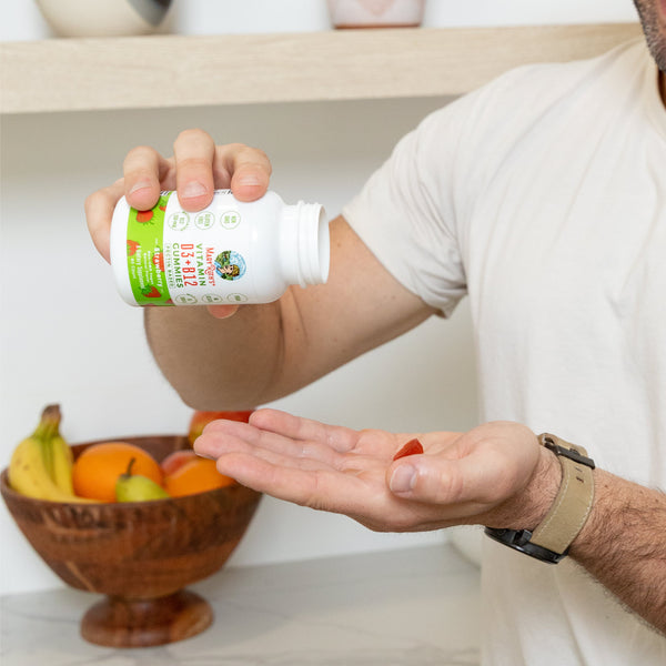 MaryRuth Vitamin D3 + B12 Gummies Strawberry Flavor Product Photography