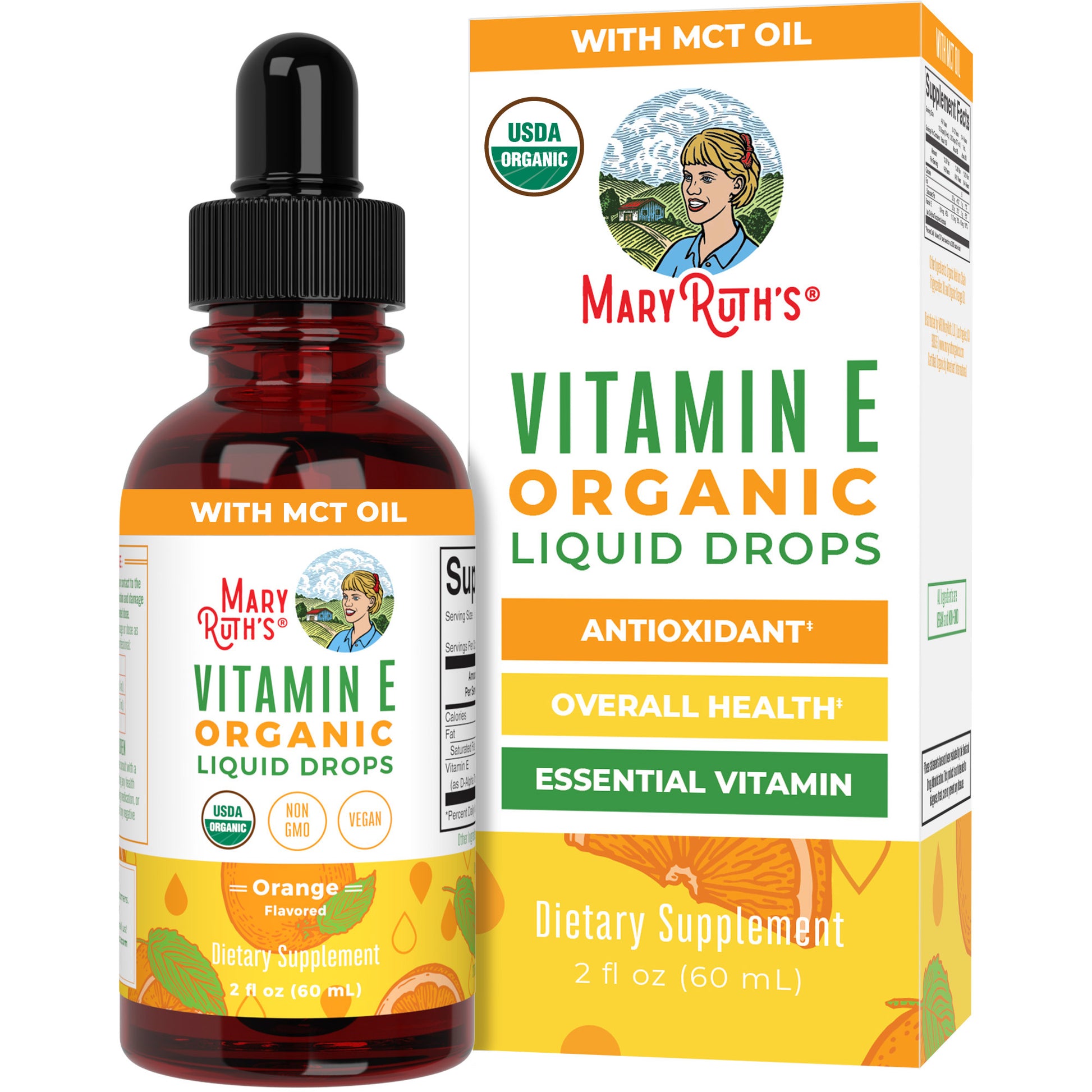 Vitamin E Organic Liquid Drops (Orange) 2 oz