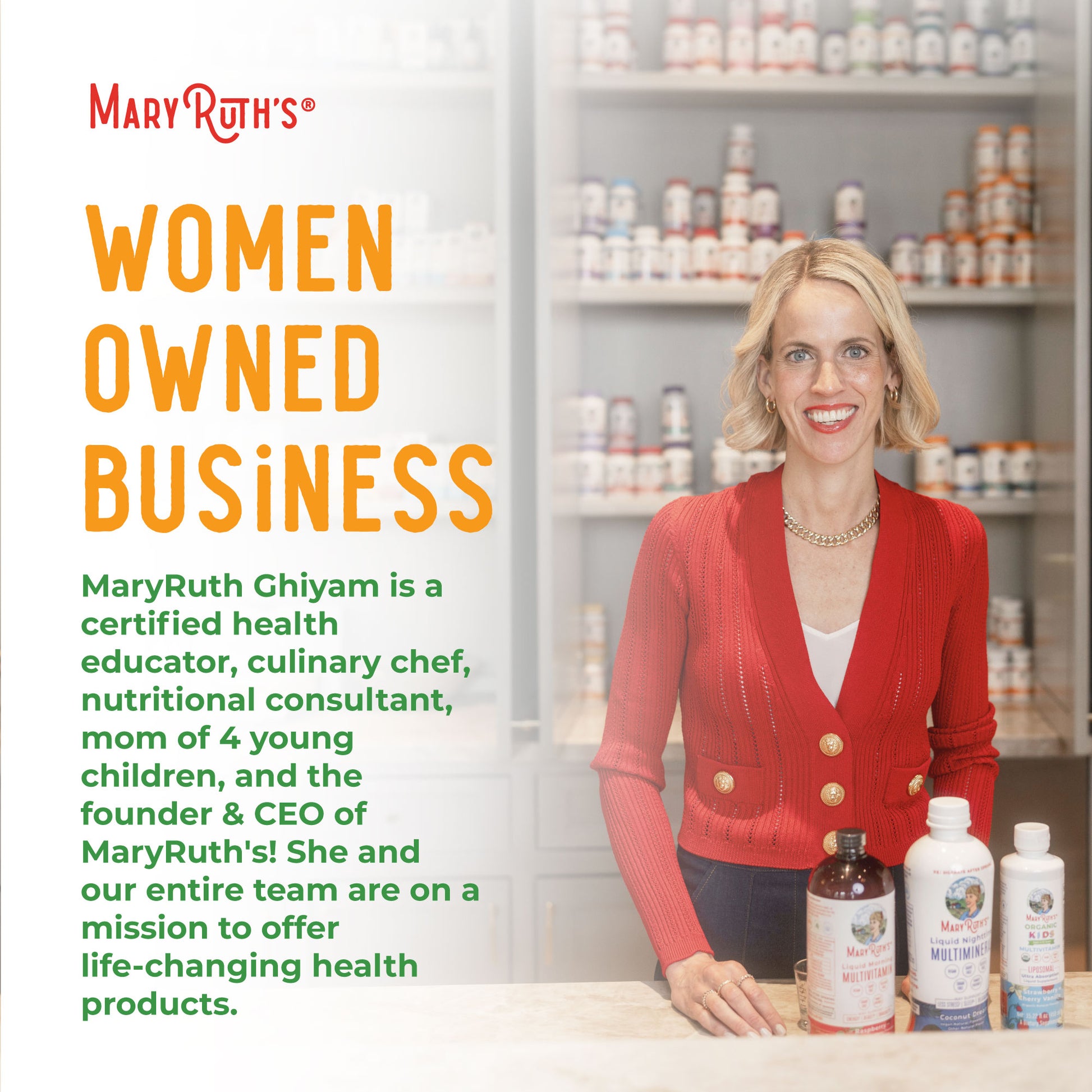 Vitamin E Organic Liquid Drops (Orange) 2 oz Women Owned