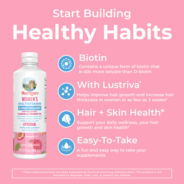 Women's Multivitamin + Lustriva Hair Growth Liposomal MaryRuth Organics