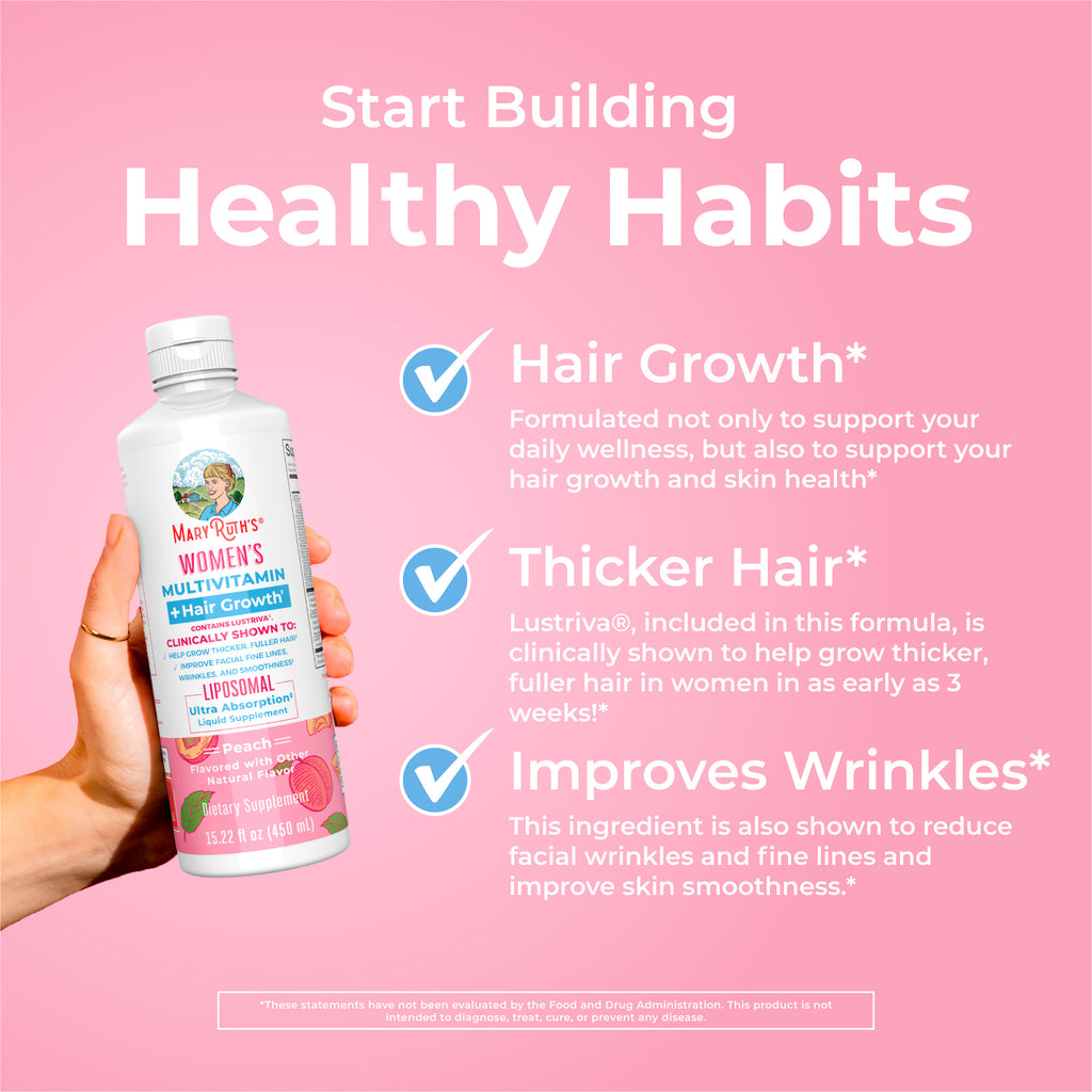 Women’s Multivitamin + Hair Growth Liposomal (Peach) 15 oz Healthy Habits
