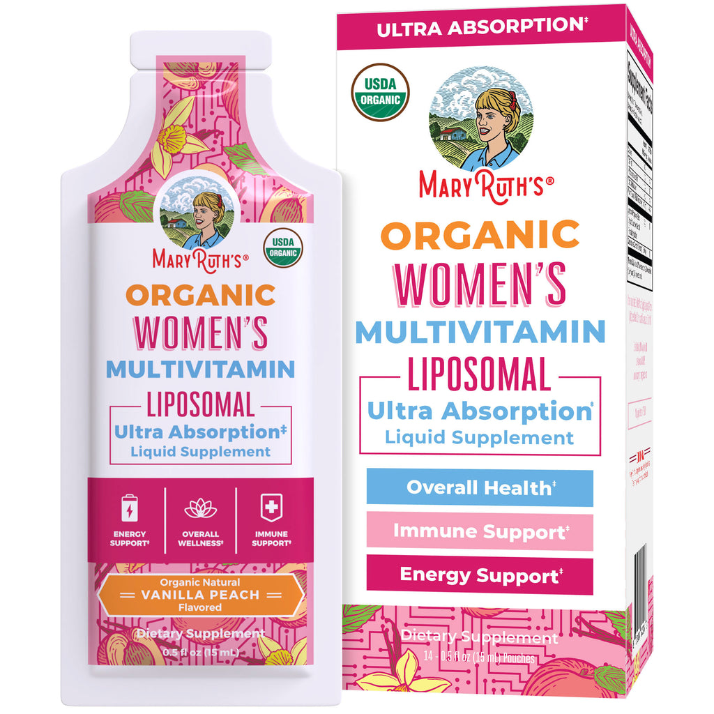 Women’s Organic Multivitamin Liposomal Pouches (Vanilla Peach)