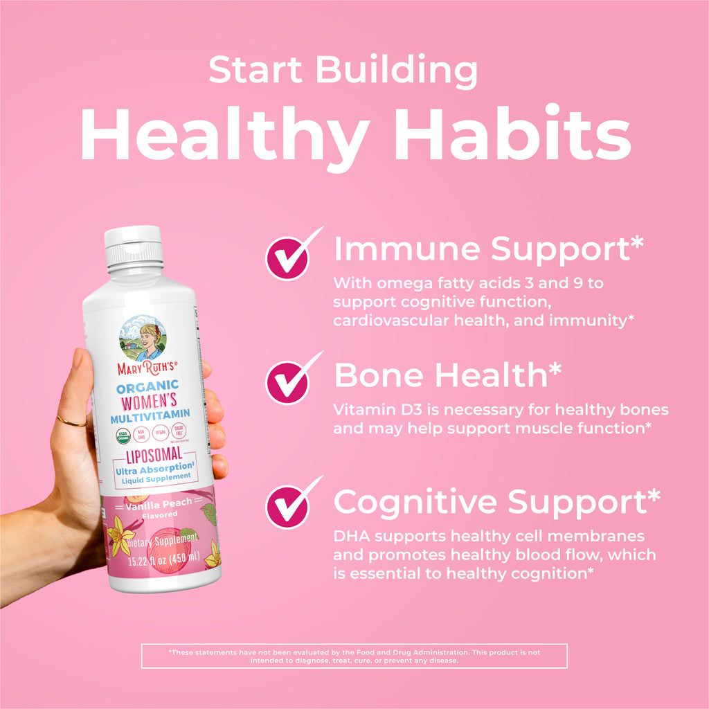 Women’s Organic Multivitamin Liposomal (Vanilla Peach) 15 oz Healthy Habits