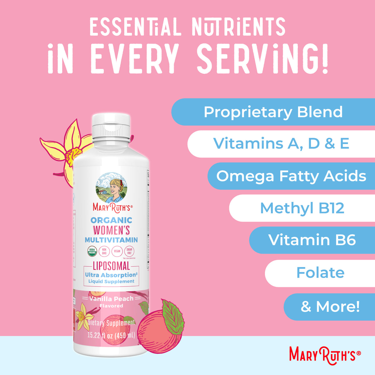 Women's Multivitamins | Liquid & Gummy – MaryRuth Organics