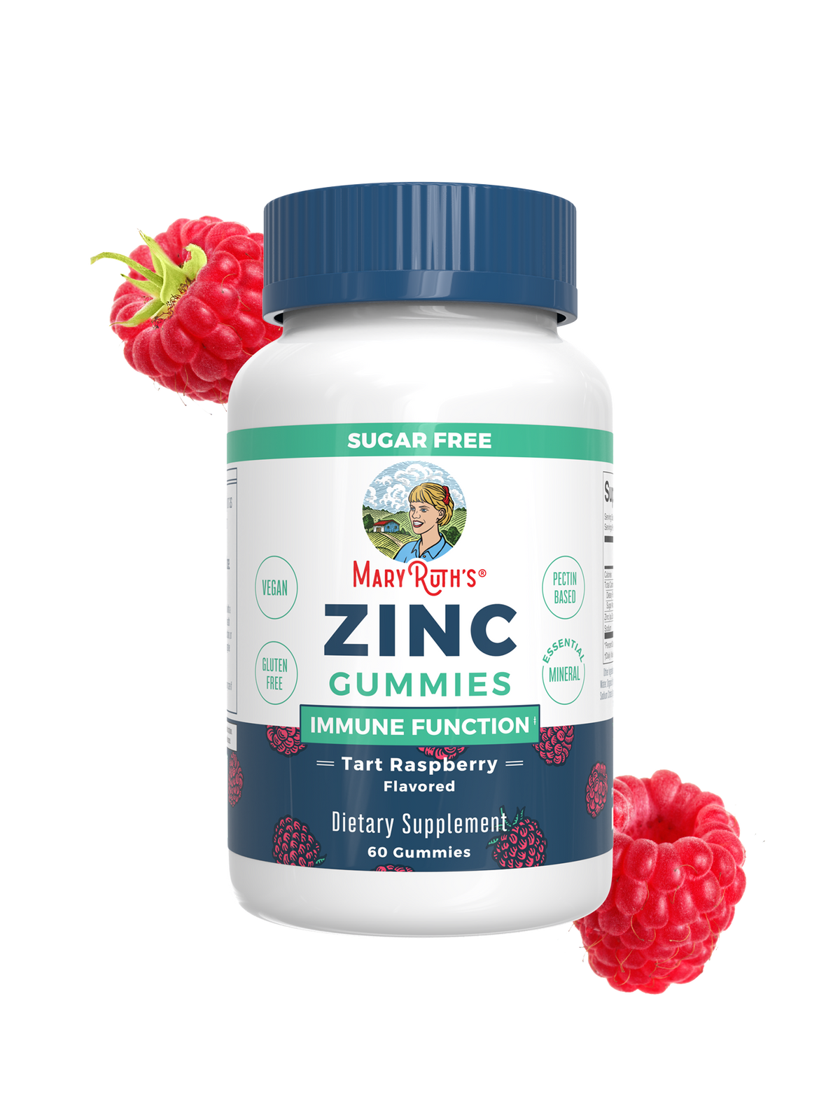 Zinc Gummies Immune Function Tart Raspberry 60 ct