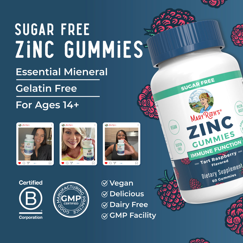 Zinc Gummies (Tart Raspberry) 60 Count Lifestyle Bottle