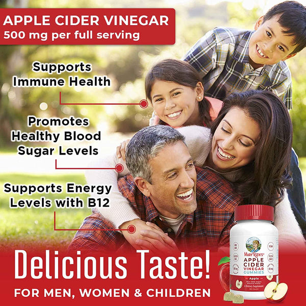 MaryRuth Apple Cider Vinegar ACV Gummies Apple Flavor Health Benefits