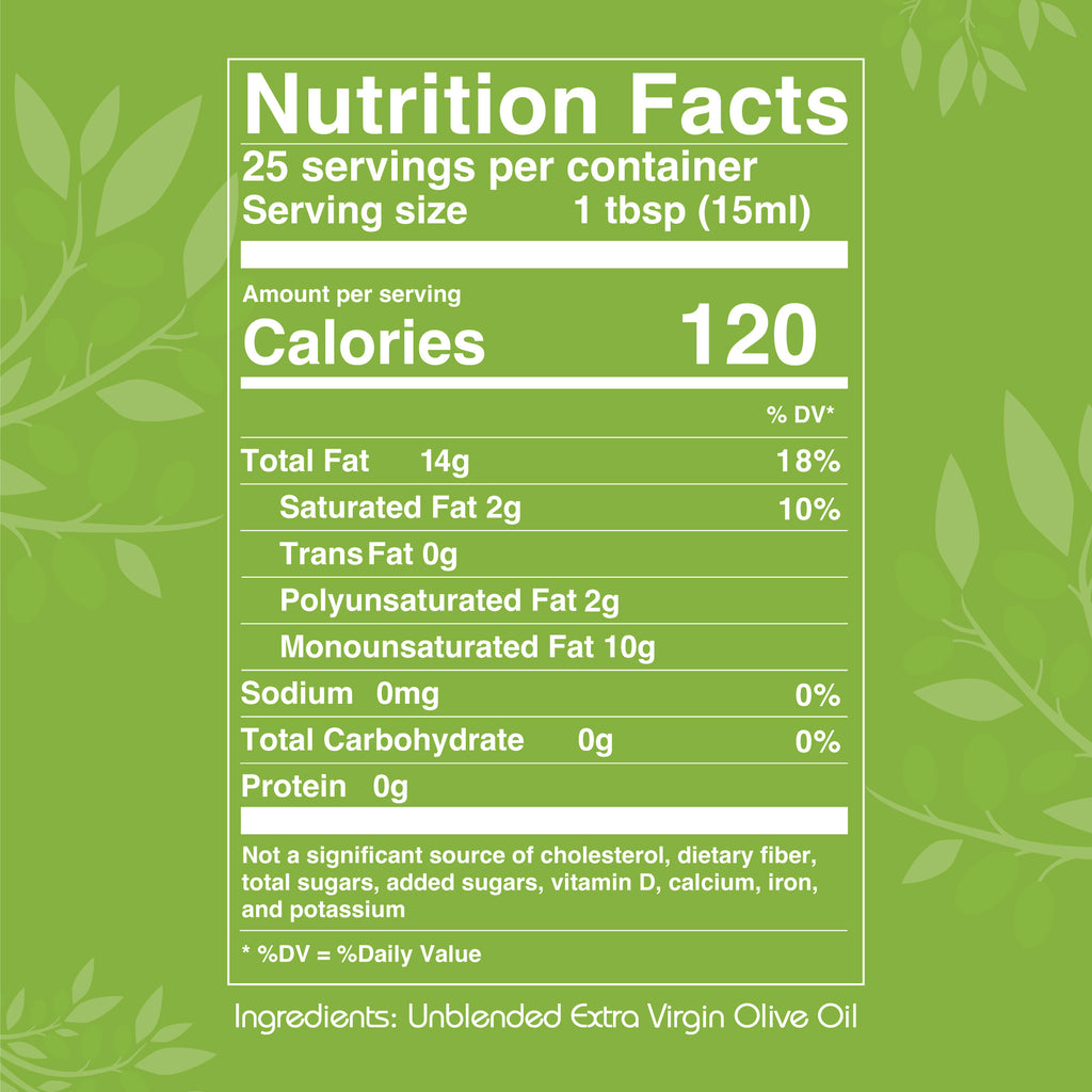 Ice Pressed® Extra Virgin Olive Oil  Nutrition Facts