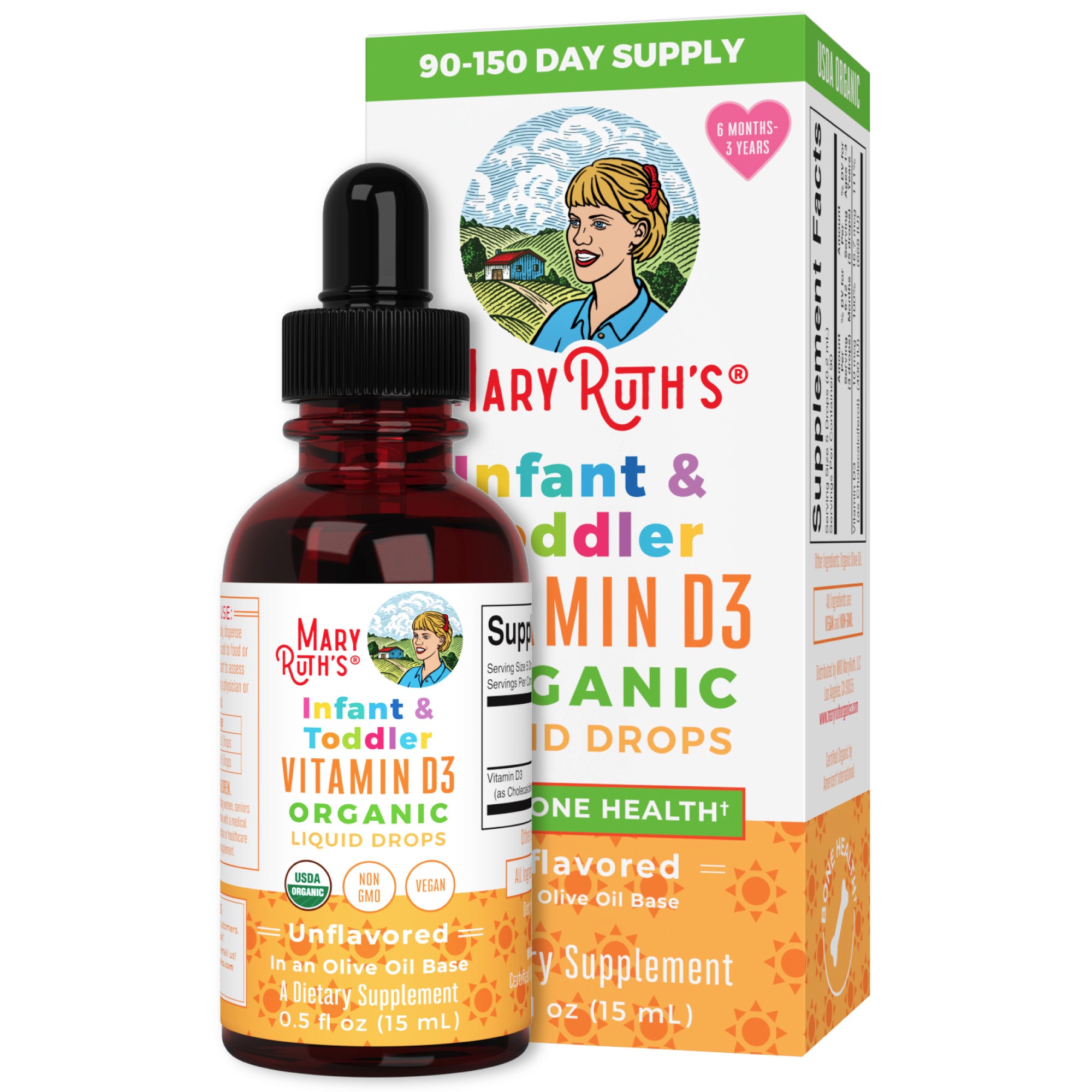 Infant & Toddler Vitamin D3 Organic Liquid Drops