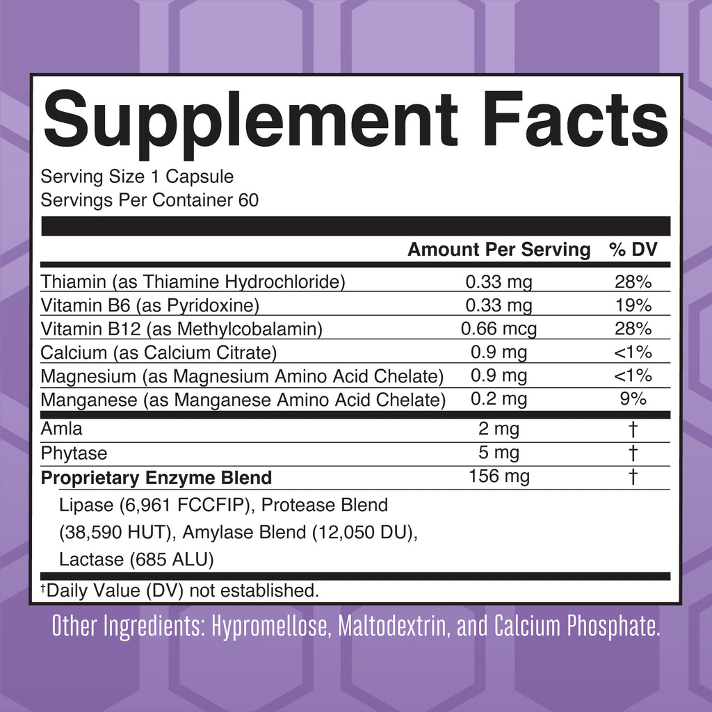 Lipase Protease Enzymes Supplement Facts