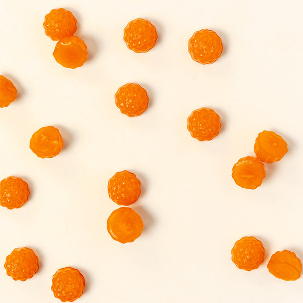 MaryRuth Omega 3-6-7-9 Gummies peach mango apricot flavor Product Photography