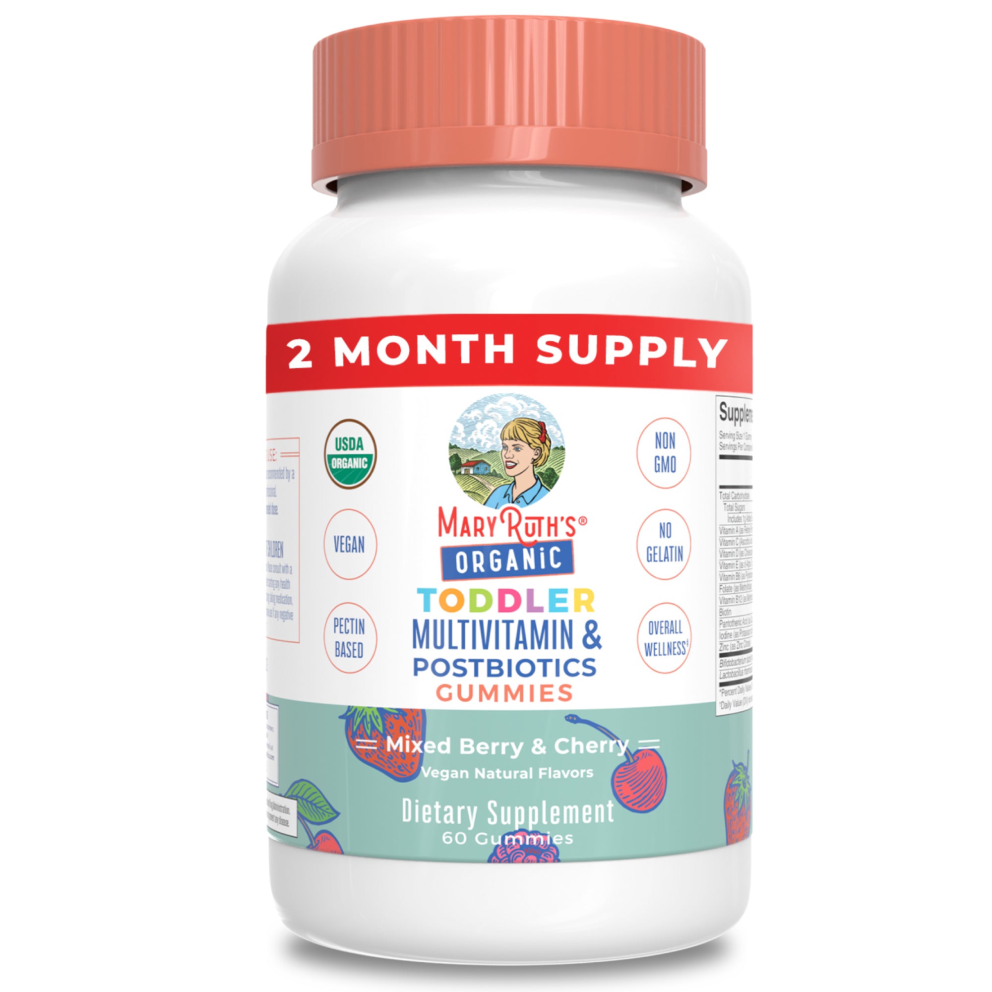 Organic Toddler Multivitamin + Postbiotics Gummies