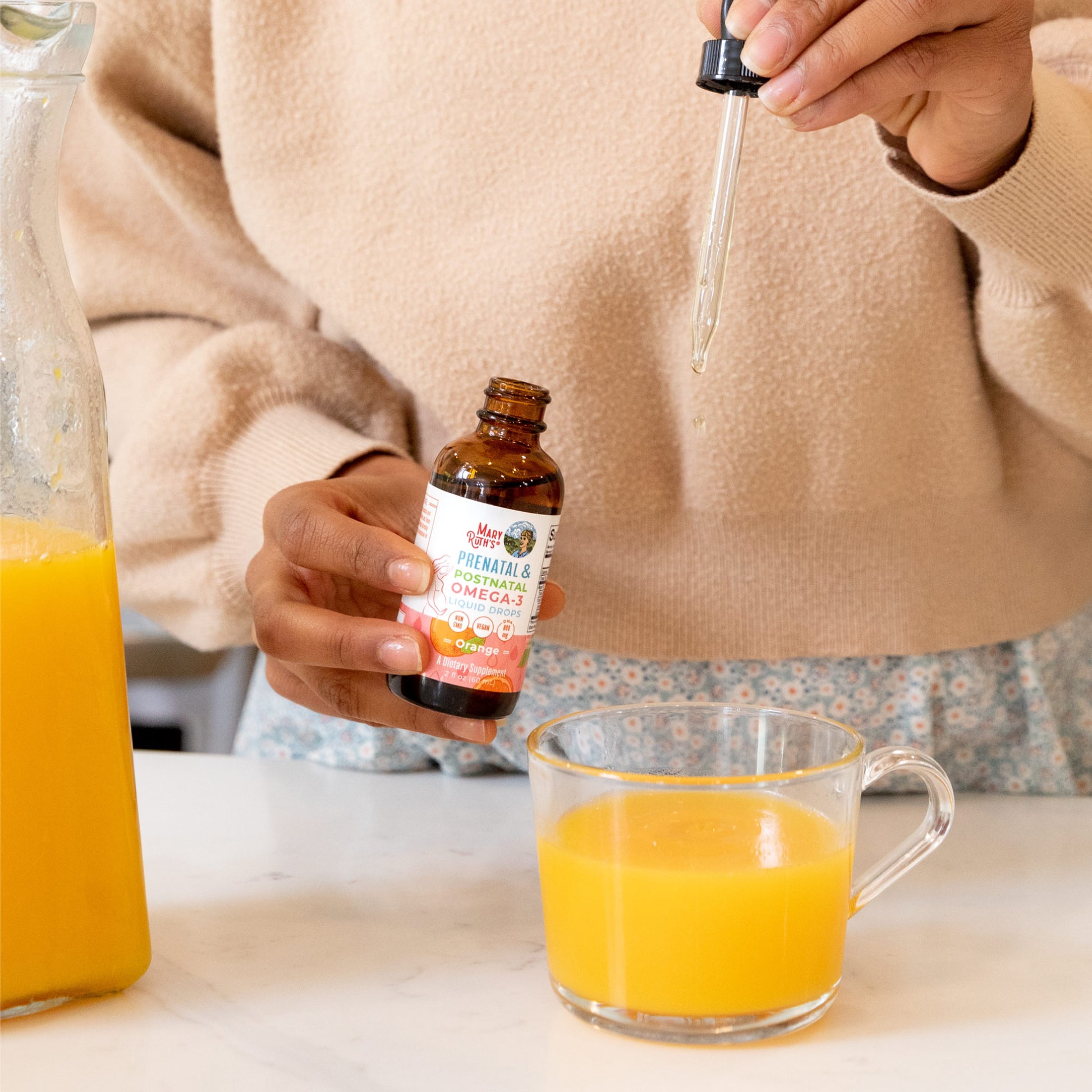 Prenatal & Postnatal Omega-3 Liquid Drops 2 oz Lifestyle Bottle